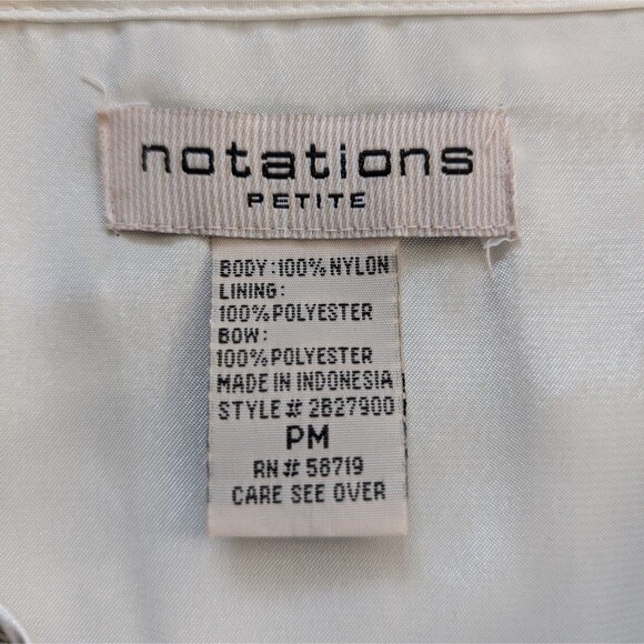 Notations Woman Petite MEDIUM Black Lace Over Ivory Knee Length Skirt Whimsygoth - Picture 3 of 13